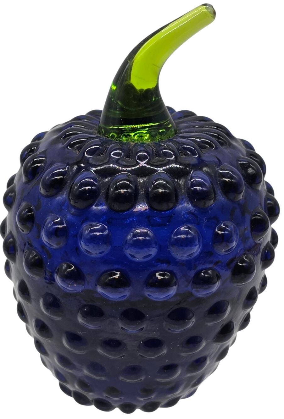 Viking Art Glass Hobnail Blackberry Fruit Deep Blue